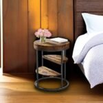 Tribesigns Round End Table Set of 2 – 3-Tier Rustic Industrial Side Tables for Small Spaces - Image 6