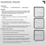 Sharper Image® LED Word Clock – 7.75" Light-Up Digital Desk & Wall Clock | Modern Home Décor | Unique Gift for Men & Women - Image 7