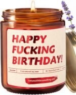 Happy Birthday Candle, Soy Wax, Lavender Vanilla | Funny Gift for Women Friendship, Sister, Best Friend, BFF, Bestie, Coworker - Gag Gift Idea for Sweet 16, 20th, 21st, 25t, or 30th Birthday for Her