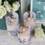 DRomance Flameless Candles: Real Wax LED Hydrangea Design, Battery Operated, Remote Timer - Perfect for Holiday Decor! - Image 3