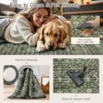 Lofus 8x10 Green Area Rug: Washable Non-Slip Soft Boho Carpet for Living Room, Bedroom & Office - Image 4