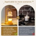 Adjustable Electric Candle Warmer Lamp with Timer - Dimmable, Flameless Wax Melter for Modern Home Decor. - Image 6