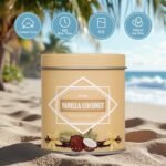 Vanilla Coconut Candle - 9 oz Soy Wax Aromatherapy Candle Gift for Men & Women, Scented Tin Jar. - Image 4