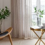 84-Inch Linen Curtains with Embroidered Stripes - Light Filtering Tassel Boho Drapes for Living Room or Bedroom, 2 Panels (52"W x 84"L, Khaki) - Image 6