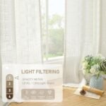 LAMIT Natural Ivory Semi-Sheer Linen Curtains, 84" Long, Cream White Light Filtering Drapes, 2 Panels, 52"x84" for Bedroom/Farmhouse. - Image 6