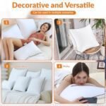 Yettbea 18" x 18" Decorative Throw Pillow Inserts - Set of 2, Premium Down Alternative, White for Couch, Sofa, or Bed. - Image 6