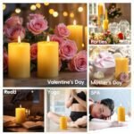 12-Pack Unscented Pure Beeswax Pillar Candles - 384 Hour Burn Time, Dripless & Smokeless - 2x3in - Image 7