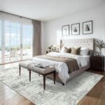 Modern 8x10 Washable Area Rugs - Soft, Non-Slip, Stain-Resistant Carpet for Living Room, Bedroom, Office in Grey. - Image 3