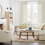 Neutral 84-Inch Farmhouse Curtains: Taupe Cream Boho Sheer Floral Design for Living & Dining Rooms - 2 Panels Set. - Image 5