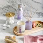 Thymes Lavender Aromatic Jar Candle - 7.5 oz Matte White Candle for Soothing Home Fragrance - Image 3