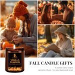 Fall Candle - Vanilla Pumpkin Scent | 7oz Soy Candle, 50hr Burn Time | Perfect Autumn Gift for Men & Women - Image 4