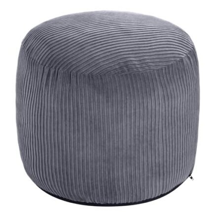 WSOFRLAC Pouf Ottoman Foot Stools Ottoman with Foam Small Corduroy Ottomans for Living Room Ottomans Pouf 20x15 Floor Poufs Foot Rest for Office Chair Dark Grey Foot Stool Small