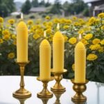 Set of 2 Handmade Beeswax Pillar Candles - Pure Rolled Beeswax for Gifts & Home Decor (1.5×6 in) - Image 5