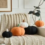 Delivery Pumpkin Pillows: Decorative Throw Pillows for Couch & Bed, Fall & Halloween Home Decor (Black, 11 In) - Image 4