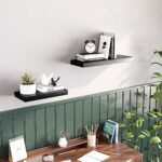 VASAGLE Vintage Floating Wall Shelf 15.7 In, Black Hanging Shelves for Photos & Decor - ULWS24BK - Image 4