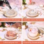 CONNOO 15-Pack 4 OZ Clear Glass Candle Jars with Bamboo Lids - Airtight, Dishwasher Safe, Ideal for Candle Making. - Image 5