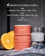 M&SENSE Orange Vanilla Tart Candles: Organic Soy, Non-Toxic, 11.3oz, 70-Hour Burn, Cozy Citrus Scented Home Décor. - Image 3