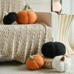 Delivery Pumpkin Pillows: Decorative Throw Pillows for Couch & Bed, Fall & Halloween Home Decor (Black, 11 In) - Image 3