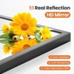 Sweetcrispy 24"x36" Arch Black Bathroom Mirror, Metal Frame Vanity Mirror for Bedroom & Living Room. - Image 3