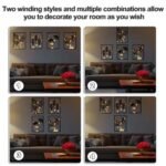 QXSXKJ Black Metal Wall Art Set - 3D Modern Framed Decor for Living Room, Bedroom & Bathroom. - Image 4