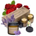 Rancco 3 Packs Scented Candles Set, Soy Candle for Home Scented, Floral Aromatherapy Jar Candles for Women & Men Ideal Gift for Birthdays, Anniversaries, Graduations(Vanilla Lavender Rose)