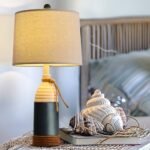 OYEARS 23.75" Table Lamp - Modern Coastal Nautical Design for Bedroom, Living Room, Nightstand, Navy Blue. - Image 3