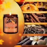 Spiced Pumpkin Scented Candle - Natural Soy Autumn Aromatherapy - 7 oz Jar for Home & Gifts - Image 2