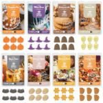 SALUBRITO Halloween Scented Wax Melts, Strong Scented Soy Wax Cubes/Tarts Variety Set for Fall- Pumpkin Pie, Caramel Apple, Caramel Corn, Apple Cider, Snickerdoodle, Candy Corn, Autumn Air, Witch Brew
