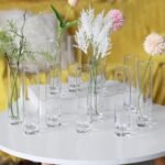 Set of 12 Handmade Glass Cylinder Bud Vases for Weddings, Home Decor & Parties – 7.5" Clear Flower Vases - Image 7