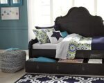 Signature Design by Ashley 18x18 Chevron Pouf: Handmade Woven in Blue and White. - Image 6