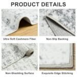 Modern 8x10 Washable Area Rugs - Soft, Non-Slip, Stain-Resistant Carpet for Living Room, Bedroom, Office in Grey. - Image 6
