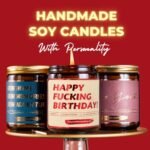 Happy Birthday Candle - Soy Wax Lavender Vanilla | Funny Gift for Her Best Friend & BFF - Image 2