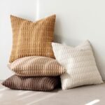 MIULEE Set of 4 Neutral 18x18 Inch Corduroy Decorative Pillow Covers for Sofa, Couch, and Bed – Rustic Boho Home Decor - Image 3
