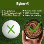 BYHER Handmade Natural Green Moss Decorative Balls (3.5") - Set of 6 for Home Decor - Image 7