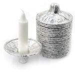 Dreidel Company Extra Heavy Disposable Candle Holders - 100 Pack Aluminum Foil Drip Cups - Image 7