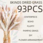 Natural Pampas Grass Bouquet | 8-Variety Dried Boho Flowers for Wedding & Home Decor (93 PCS) - Image 3
