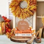 Autumn Pumpkin Tiered Tray Decor, Wood Book Stack & Thanksgiving Home Signs for Farmhouse Style. - Image 6