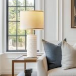 Reaketon 20" Ceramic Table Lamps Set of 2 for Living Room & Bedroom Nightstands - Modern White Decor - Image 4