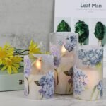 DRomance Flameless Candles: Real Wax LED Hydrangea Design, Battery Operated, Remote Timer - Perfect for Holiday Decor! - Image 7