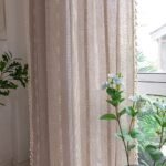 84-Inch Linen Curtains with Embroidered Stripes - Light Filtering Tassel Boho Drapes for Living Room or Bedroom, 2 Panels (52"W x 84"L, Khaki) - Image 2
