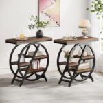 Tribesigns 3-Tier Narrow End Table: Stylish Wood Side Table with Metal Frame for Living Room & Bedroom Storage - Image 5
