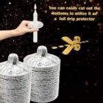 Dreidel Company Extra Heavy Disposable Candle Holders - 100 Pack Aluminum Foil Drip Cups - Image 4