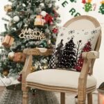 AVOIN Colorlife 18x18 Inch Red Christmas Pillow Covers - Set of 4 Holiday Decorations for Sofa. - Image 6