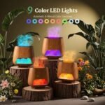 JJNJJN Essential Oil Diffuser: 200ml Aromatherapy Diffuser with Himalayan Salt, Auto Off, and 9-Color LED Night Light. - Image 6