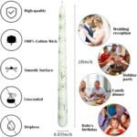 4-Pack Unscented Taper Candles - Dripless & Smokeless, 10" Hand-Poured, 7-Hour Burn, Daisy Design in White/Pastel Yellow/Pink/Blue. Perfect for Weddings & Dining. - Image 6