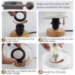 Minimalist Small Bedside Lamp with Round Fabric Shade for Bedroom, Kids Room, Dorm & Office - Image 7