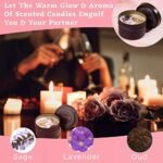 Enjoy a Relaxing Romantic Tin Candle with Crystal, Petals, and Sage, Lavender, Oud Essential Oils - Image 3