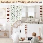 Boho Moon Phase Wall Hanging with Wood Beads and Tassel - Stylish Home Decor for Living Room, Bedroom, or Office (Brown) - Image 6