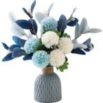 NAWEIDA Faux Hydrangea Flower Arrangements with Vase for Home, Garden, Party, and Wedding Decor. - Image 2