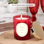 KONNI Red Rose Soy Candle - Aromatherapy Jar with 40-Hour Burn Time, Perfect Gift for Birthdays, Valentine's, Christmas, and Anniversaries, 7 oz. - Image 3